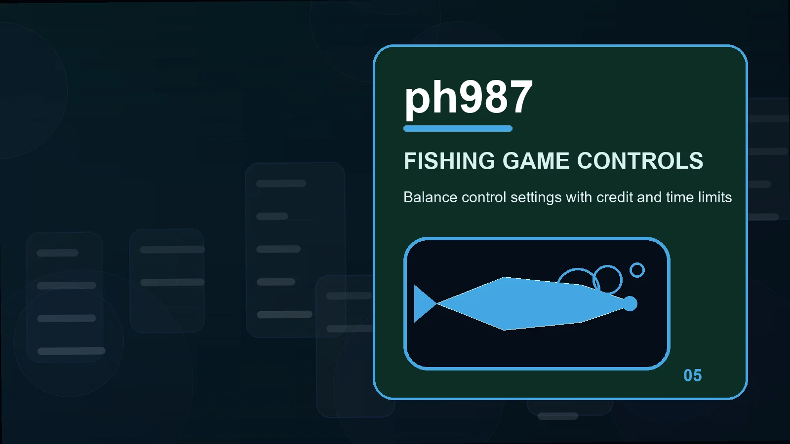 ph987 fishing games illustration for a practical check for credit use