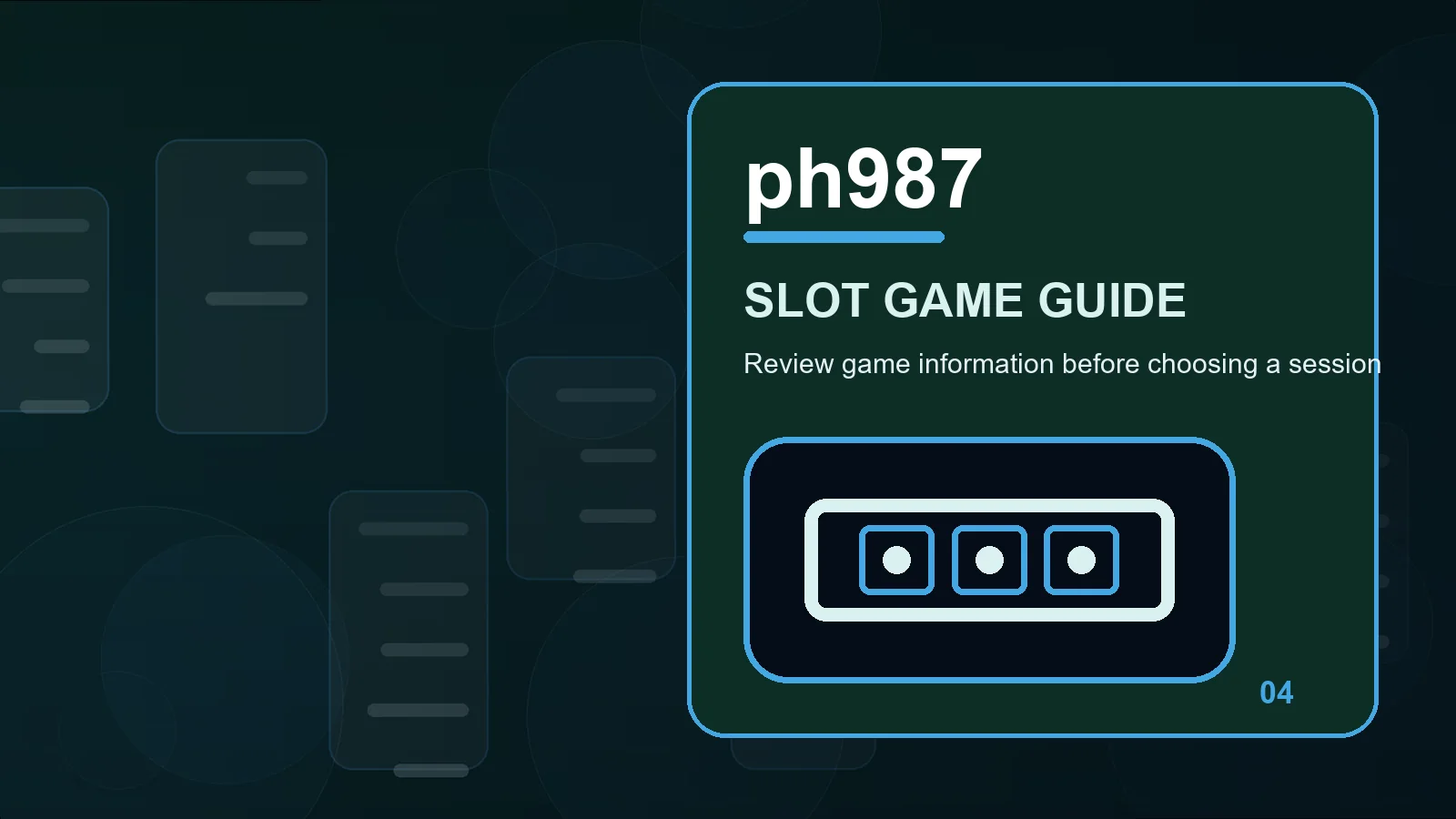ph987 slots illustration for lobby filters in the session budget workbook
